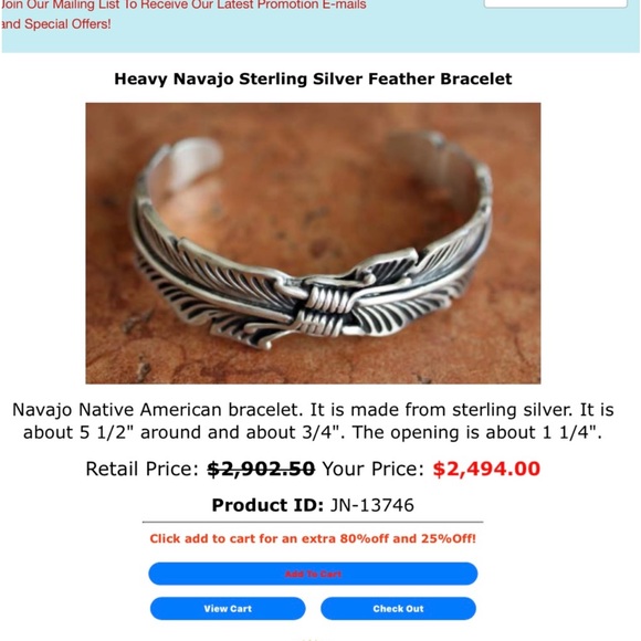 Robert Kelly Navajo Indian feather cuff bangle bracelet silver - Picture 2 of 9